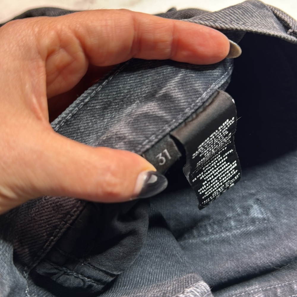 J Brand X Elsa Hosk Elsa Sunday Straight Jean in Faded Black - Picture 5 of 8